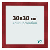Photo Frame 30x30cm Wine Red Swept MDF Pisa Front Size | Yourdecoration.com
