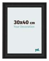 Photo Frame 30x40cm Black Woodgrain MDF Lazio Front Size | Yourdecoration.com