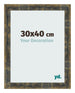Photo Frame 30x40cm Blue Gold Melange MDF Pisa Front Size | Yourdecoration.com