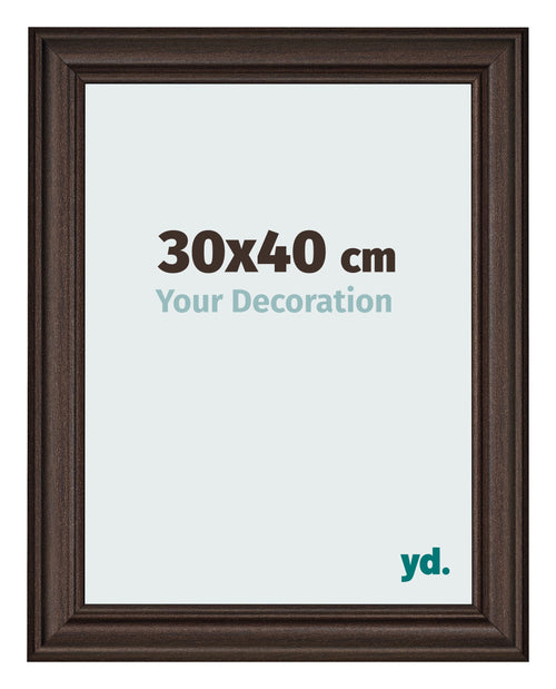 Photo Frame 30x40cm Oak Dark MDF Lazio Front Size | Yourdecoration.com