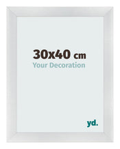 Photo Frame 30x40cm Silver Black Swept MDF Pisa Front Size | Yourdecoration.com