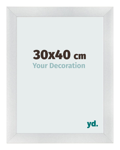 Photo Frame 30x40cm Silver Black Swept MDF Pisa Front Size | Yourdecoration.com