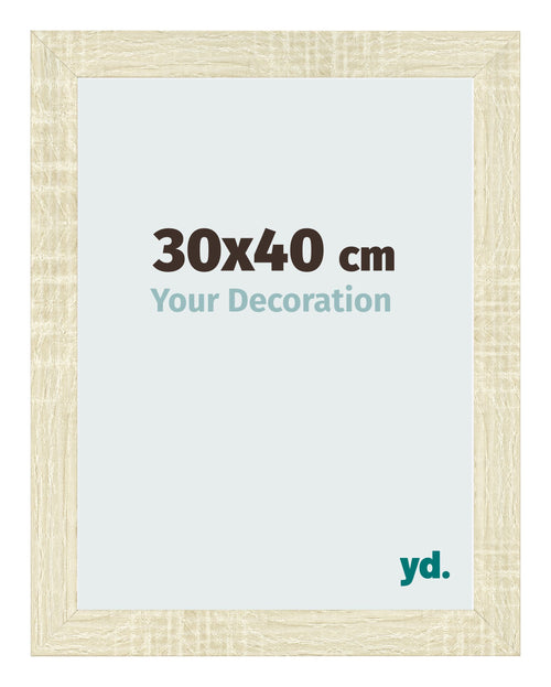 Photo Frame 30x40cm Sonoma Oak MDF Pisa Front Size | Yourdecoration.com