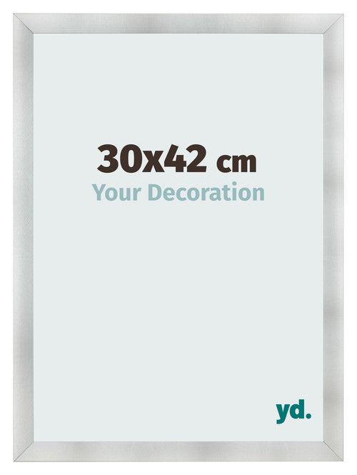 Photo Frame 30x42cm Aluminum Brushed MDF Pisa Front Size | Yourdecoration.com
