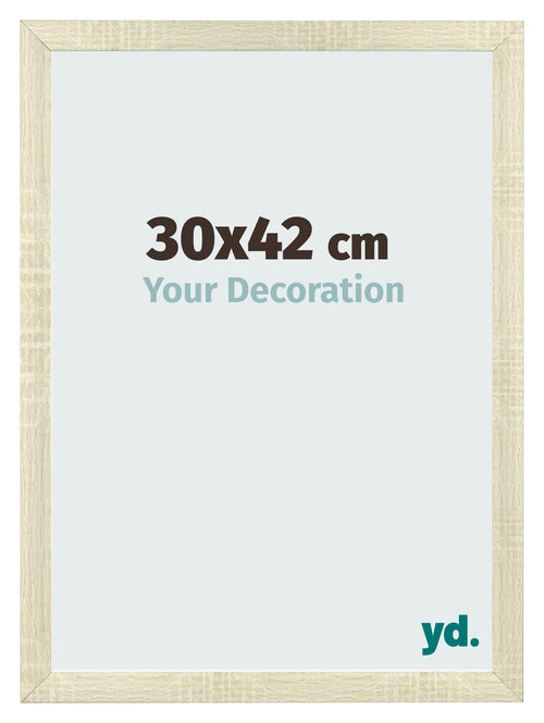 Photo Frame 30x42cm Sonoma Oak MDF Pisa Front Size | Yourdecoration.com