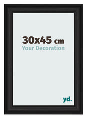 Photo Frame 30x45cm Black Woodgrain MDF Lazio Front Size | Yourdecoration.com