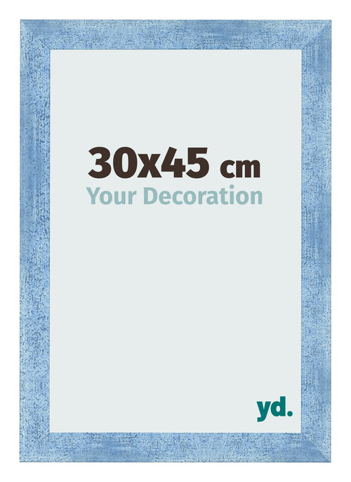 Photo Frame 30x45cm Clear Blue Swept MDF Pisa Front Size | Yourdecoration.com