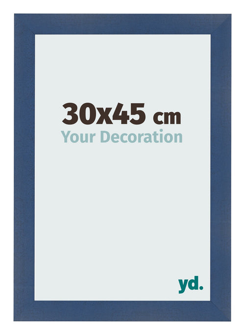 Photo Frame 30x45cm Dark Blue Swept MDF Pisa Front Size | Yourdecoration.com