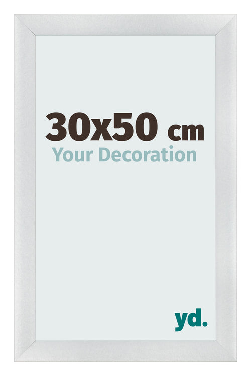 Photo Frame 30x50cm Silver Black Swept MDF Pisa Front Size | Yourdecoration.com