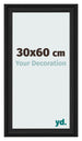 Photo Frame 30x60cm Black Woodgrain MDF Lazio Front Size | Yourdecoration.com
