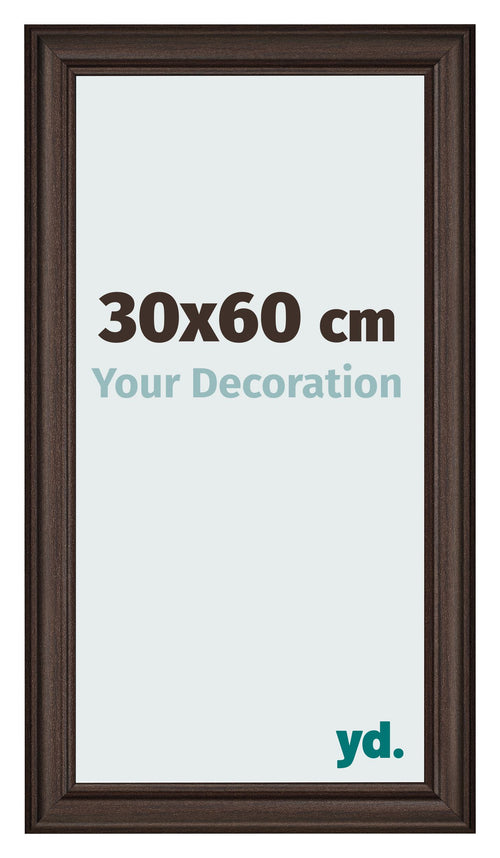 Photo Frame 30x60cm Oak Dark MDF Lazio Front Size | Yourdecoration.com