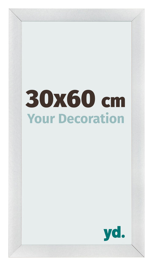 Photo Frame 30x60cm Silver Black Swept MDF Pisa Front Size | Yourdecoration.com