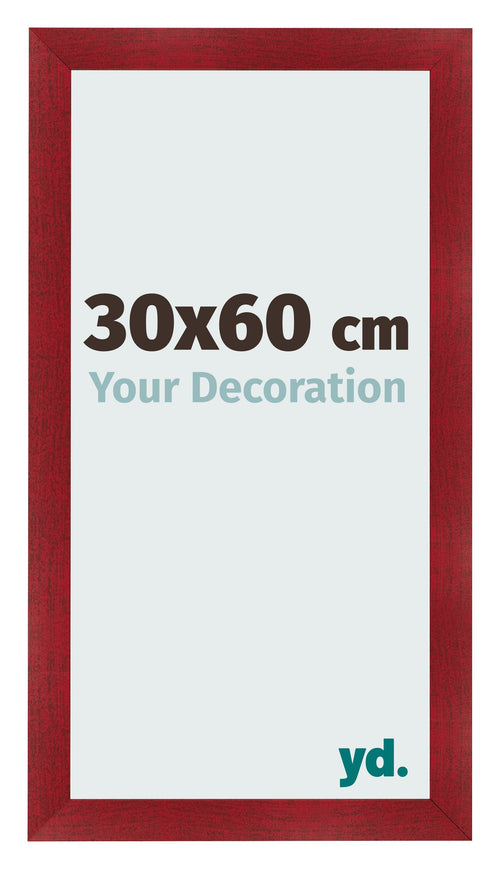 Photo Frame 30x60cm Wine Red Swept MDF Pisa Front Size | Yourdecoration.com