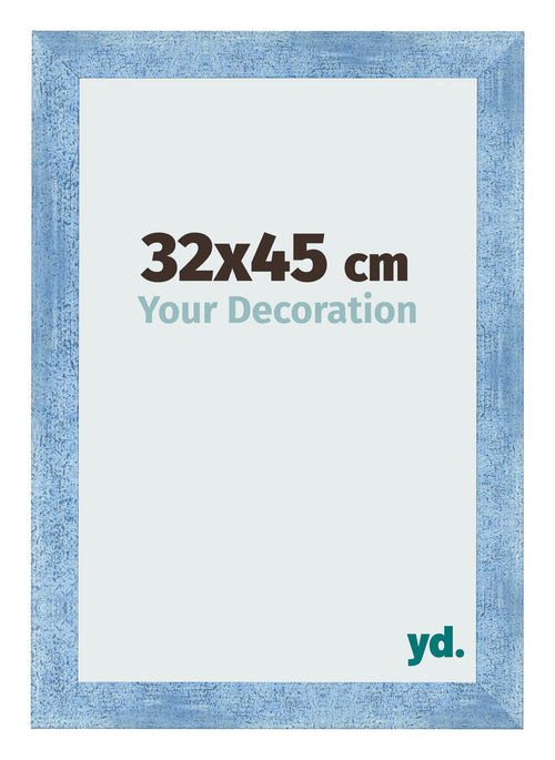 Photo Frame 32x45cm Clear Blue Swept MDF Pisa Front Size | Yourdecoration.com
