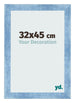 Photo Frame 32x45cm Clear Blue Swept MDF Pisa Front Size | Yourdecoration.com