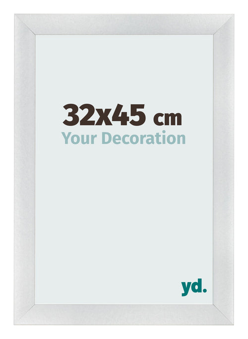 Photo Frame 32x45cm Silver Black Swept MDF Pisa Front Size | Yourdecoration.com