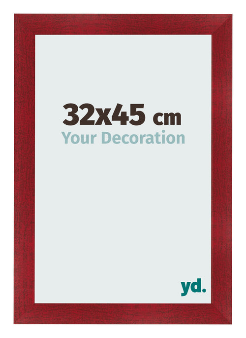 Photo Frame 32x45cm Wine Red Swept MDF Pisa Front Size | Yourdecoration.com