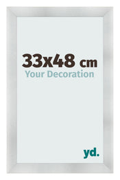 Photo Frame 33x48cm Aluminum Brushed MDF Pisa Front Size | Yourdecoration.com