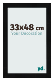 Photo Frame 33x48cm Black Silver Polished MDF Pisa Front Size | Yourdecoration.com