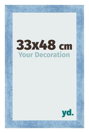 Photo Frame 33x48cm Clear Blue Swept MDF Pisa Front Size | Yourdecoration.com