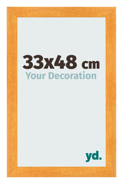 Photo Frame 33x48cm Orange MDF Pisa Front Size | Yourdecoration.com