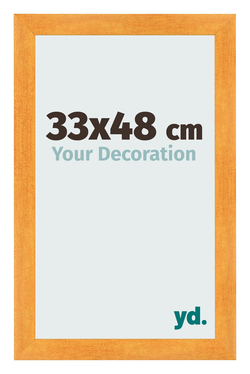 Photo Frame 33x48cm Orange MDF Pisa Front Size | Yourdecoration.com