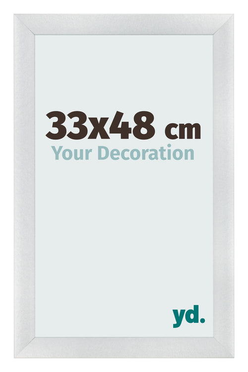 Photo Frame 33x48cm Silver Black Swept MDF Pisa Front Size | Yourdecoration.com