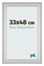 Photo Frame 33x48cm Silver Matte MDF Lazio Front Size | Yourdecoration.com