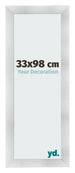 Photo Frame 33x98cm Aluminum Brushed MDF Pisa Front Size | Yourdecoration.com