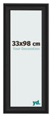 Photo Frame 33x98cm Black Woodgrain MDF Lazio Front Size | Yourdecoration.com