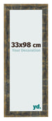 Photo Frame 33x98cm Blue Gold Melange MDF Pisa Front Size | Yourdecoration.com