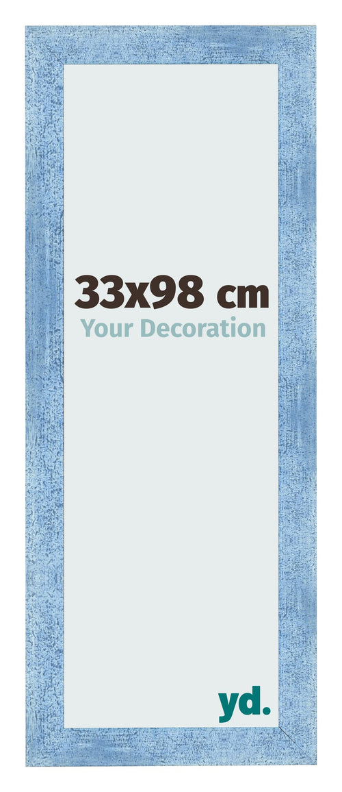 Photo Frame 33x98cm Clear Blue Swept MDF Pisa Front Size | Yourdecoration.com