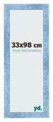 Photo Frame 33x98cm Clear Blue Swept MDF Pisa Front Size | Yourdecoration.com