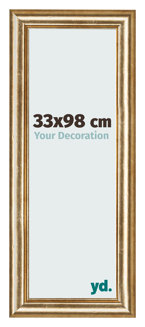 Photo Frame 33x98cm Gold Antique MDF Lazio Front Size | Yourdecoration.com