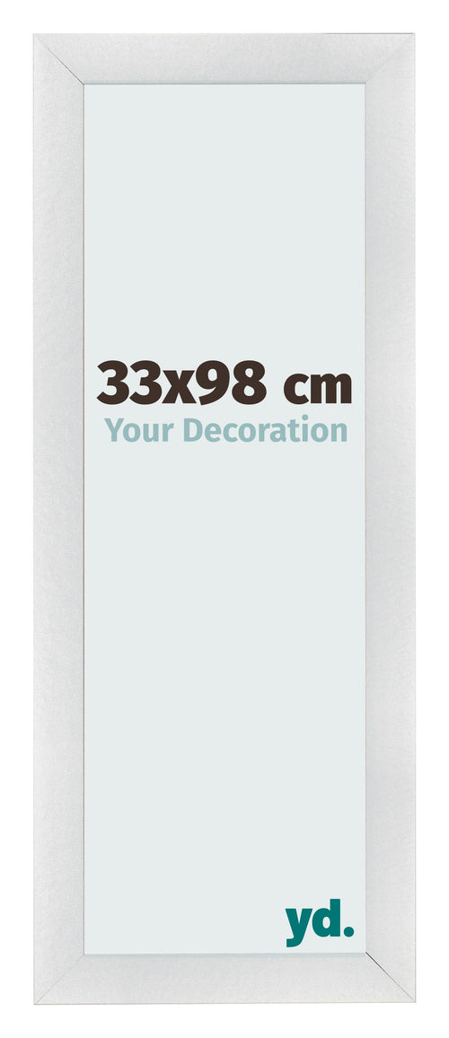Photo Frame 33x98cm Silver Black Swept MDF Pisa Front Size | Yourdecoration.com