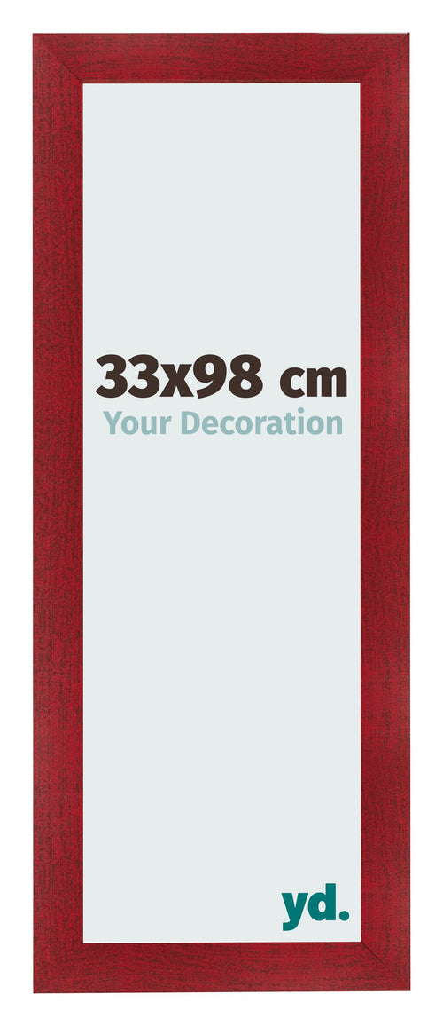 Photo Frame 33x98cm Wine Red Swept MDF Pisa Front Size | Yourdecoration.com