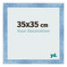 Photo Frame 35x35cm Clear Blue Swept MDF Pisa Front Size | Yourdecoration.com