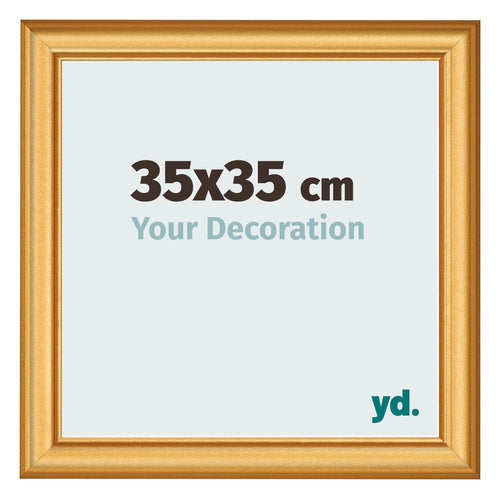 Photo Frame 35x35cm Gold Matte MDF Lazio Front Size | Yourdecoration.com