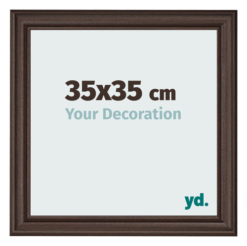 Photo Frame 35x35cm Oak Dark MDF Lazio Front Size | Yourdecoration.com