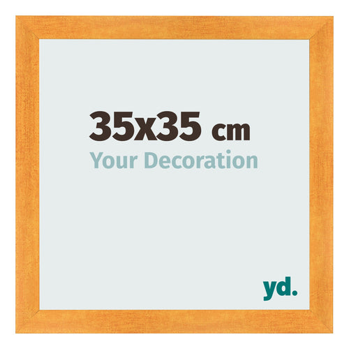 Photo Frame 35x35cm Orange MDF Pisa Front Size | Yourdecoration.com