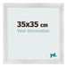Photo Frame 35x35cm Silver Black Swept MDF Pisa Front Size | Yourdecoration.com