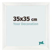Photo Frame 35x35cm White Vintage MDF Pisa Front Size | Yourdecoration.com