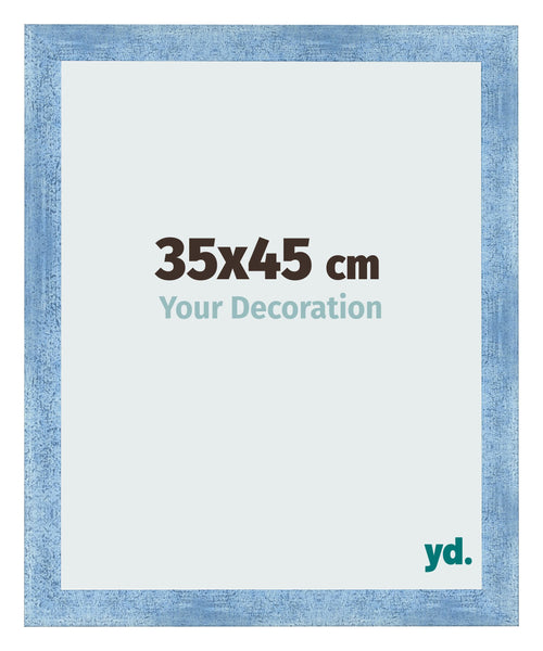 Photo Frame 35x45cm Clear Blue Swept MDF Pisa Front Size | Yourdecoration.com