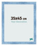 Photo Frame 35x45cm Clear Blue Swept MDF Pisa Front Size | Yourdecoration.com