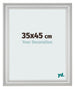Photo Frame 35x45cm Silver Matte MDF Lazio Front Size | Yourdecoration.com