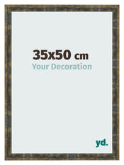 Photo Frame 35x50cm Blue Gold Melange MDF Pisa Front Size | Yourdecoration.com