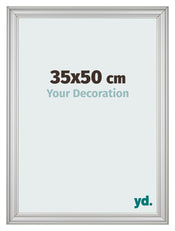 Photo Frame 35x50cm Silver Matte MDF Lazio Front Size | Yourdecoration.com