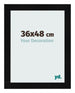 Photo Frame 36x48cm Black Silver Polished MDF Pisa Front Size | Yourdecoration.com
