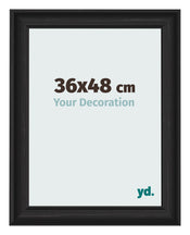 Photo Frame 36x48cm Black Woodgrain MDF Lazio Front Size | Yourdecoration.com