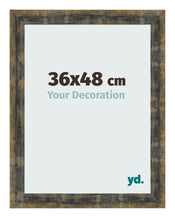 Photo Frame 36x48cm Blue Gold Melange MDF Pisa Front Size | Yourdecoration.com